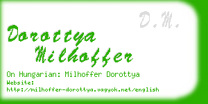 dorottya milhoffer business card